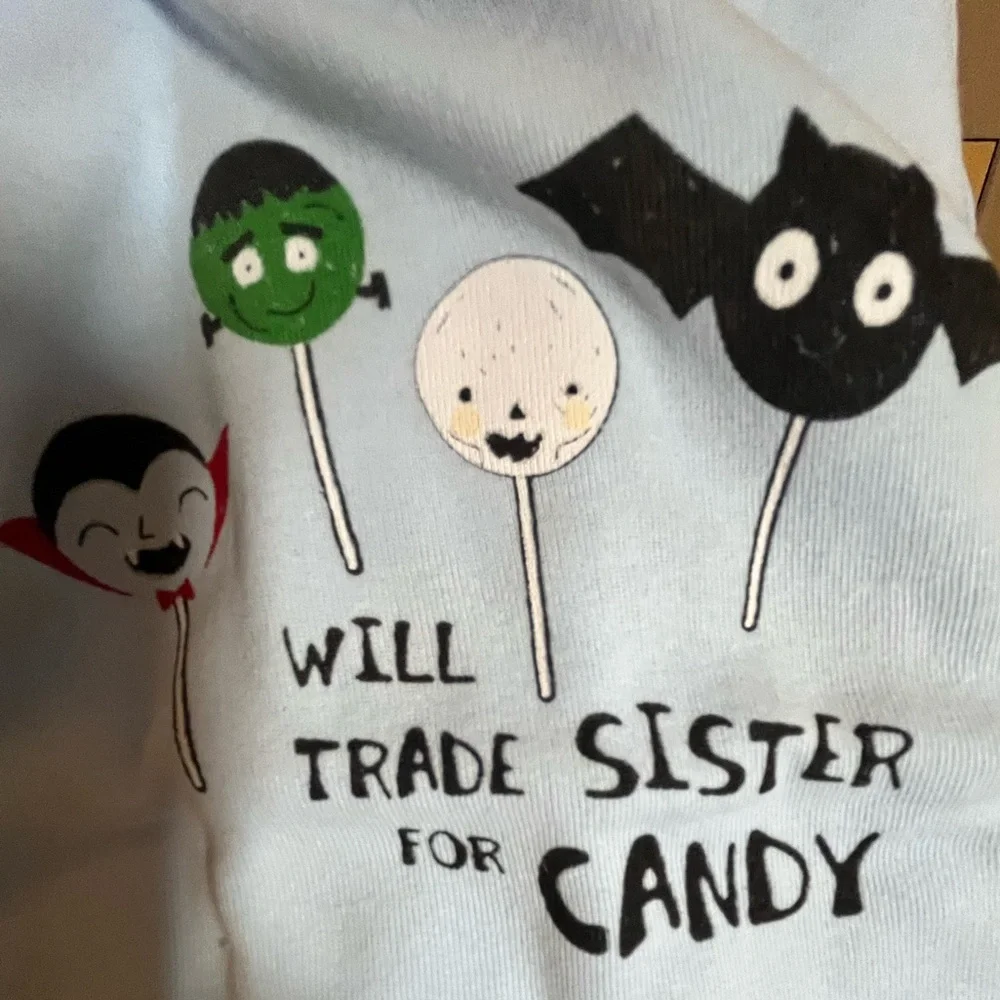 NWT Cutie Pie Dreamers Infant 100% Cotton Halloween Candy 4-piece Sleep Set